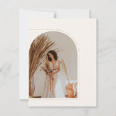 ニュートラルミニマルアーチフォトブライダルシャワー 招待状 (裏面)