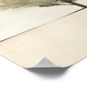 ニュートラルミニマルウォーターカラーツリーズウォールアートプリント ポスター (角)