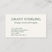 ニュートラルミニマルエメラルドグリーン法的QRコード 名刺 (正面)