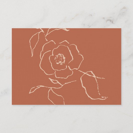 ニュートラルミニマルサンセットサ結婚ストの宿泊施設 エンクロージャーカード (裏面)