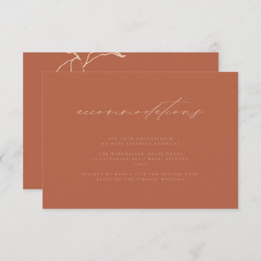 ニュートラルミニマルサンセットサ結婚ストの宿泊施設 エンクロージャーカード (正面/裏面)