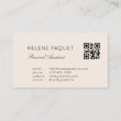 ニュートラルミニマルプロフェッショナルモノグラム企業の 名刺 (裏面)