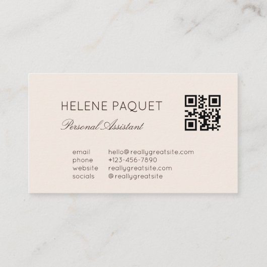 ニュートラルミニマルプロフェッショナルモノグラム企業の 名刺 (裏面)