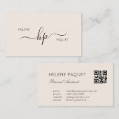 ニュートラルミニマルプロフェッショナルモノグラム企業の 名刺 (正面/裏面)