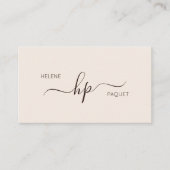 ニュートラルミニマルプロフェッショナルモノグラム企業の 名刺 (正面)