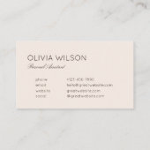 ニュートラルミニマルプロフェッショナル名刺 名刺 (裏面)