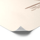 ニュートラルミニマルボホサーフボードベビーシャワーウェルカム ポスター (角)