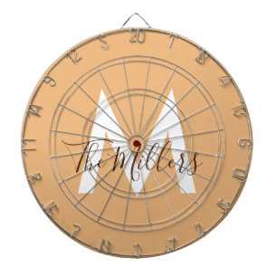 ニュートラルミニマルモダンリストオレンジモノグラム ダーツボード