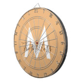 ニュートラルミニマルモダンリストオレンジモノグラム ダーツボード (正面右)