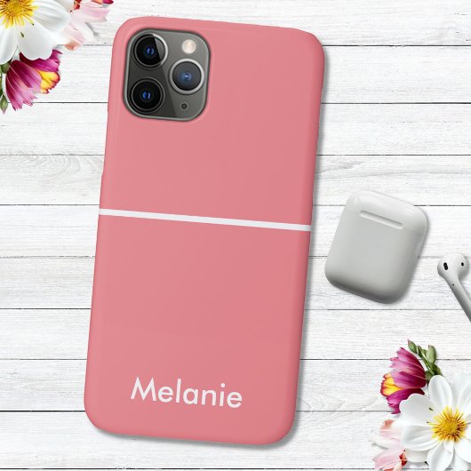 ニュートラルミニマルモダンリストオレンジモノグラム Case-Mate iPhoneケース