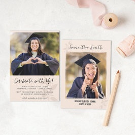 ニュートラルミニマル写真卒業 招待状