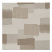 ニュートラルミニマル抽象芸術テクスチャウォールアート ポスター (正面)