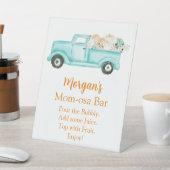 ニュートラルミントカボンプキンベビーシャワーモモモモザバー 台座サイン (インサイチュ)