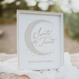 ニュートラルムーンベビーシャワーのお菓子とお菓子 ポスター