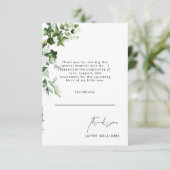 ニュートラルメッセージグリーンリーベビーシャワーありがとう サンキューカード (スタンド正面)