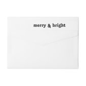 ニュートラルメリークリスマスと明るい差出人住所 ラップアラウンドラベル (裏面)