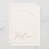 ニュートラルモダンアーチテーブル13テーブル番号 招待状 (正面/裏面)