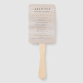 ニュートラルモダンウォータカラーエレガントな結婚式 ハンドファン (正面)