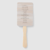 ニュートラルモダンウォータカラーエレガントな結婚式 ハンドファン (裏面)