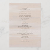ニュートラルモダンウォータカラーエレガントな結婚式 プログラム (裏面)