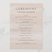ニュートラルモダンウォータカラーエレガントな結婚式 プログラム (正面)