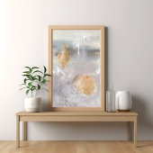 ニュートラルモダングレーのミニマル抽象芸術アートポスター ポスター