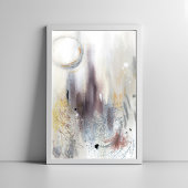 ニュートラルモダングレーのミニマル抽象芸術アートポスター ポスター