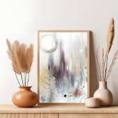 ニュートラルモダングレーのミニマル抽象芸術アートポスター ポスター