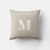 ニュートラルモダンタンモノグラム クッション (裏面)