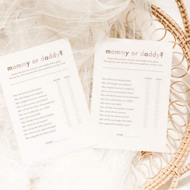 ニュートラルモダンベビーシャワーママまたはパパのゲーム (クリエイターアップロード済み)