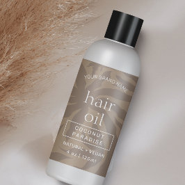 ニュートラルモダンベージュ4 OZコスメティックボトルラベル 長方形シール