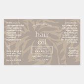 ニュートラルモダンベージュ4 OZコスメティックボトルラベル 長方形シール (正面)