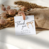 ニュートラルモダンボウベージュサンキューユーブライダルシャワー フェイバータグ