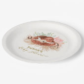 ニュートラルモダンボホカクタスカウボーイハットベビーシャワー ペーパープレート (アングル)