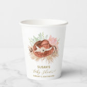 ニュートラルモダンボホカクタスカウボーイハットベビーシャワー 紙コップ (裏面)