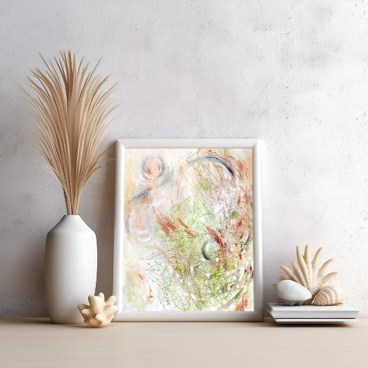 ニュートラルモダンミニマル抽象芸術アートポスター ポスター