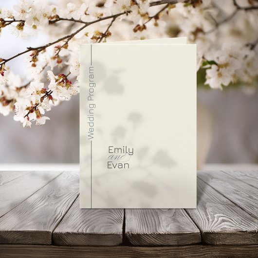 ニュートラルモダンミニマル結婚式 プログラム