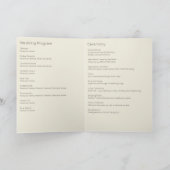 ニュートラルモダンミニマル結婚式 プログラム (内部)
