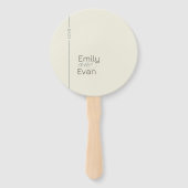 ニュートラルモダンミニマル結婚式 プログラム ハンドファン (裏面)