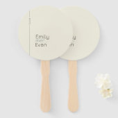 ニュートラルモダンミニマル結婚式 プログラム ハンドファン (正面&裏面)