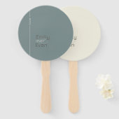 ニュートラルモダンミニマル結婚式 プログラム ハンドファン (正面&裏面)