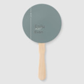 ニュートラルモダンミニマル結婚式 プログラム ハンドファン (正面)