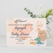 ニュートラルモダンムスリムアクイカ招待状カード 招待状 (スタンド正面)