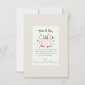 ニュートラルリトルカボチャ赤ちゃんシャワーサンキューカード サンキューカード (正面)