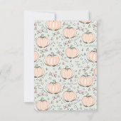 ニュートラルリトルカボチャ赤ちゃんシャワーサンキューカード サンキューカード (裏面)