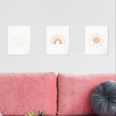 ニュートラルレインボークラウドサンガール子供部屋デコール (リビング)