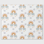 ニュートラルレインボーベビーシャワーラッピング紙 ラッピングペーパー (フラット)