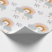 ニュートラルレインボーベビーシャワーラッピング紙 ラッピングペーパー (角)