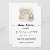 ニュートラルレインボーベビーシャワー招待状 招待状 (正面/裏面)