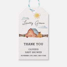 ニュートラルローカルグロウンファームバーンベビーシャワー ギフトタグ